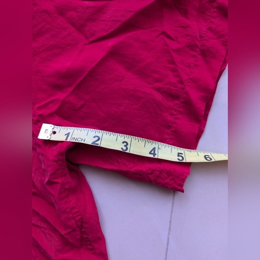 EXPRESS Compagnie Internationale Shirt Sleeve button-down Shirt 100% Silk M - Picture 2 of 14